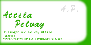 attila pelvay business card